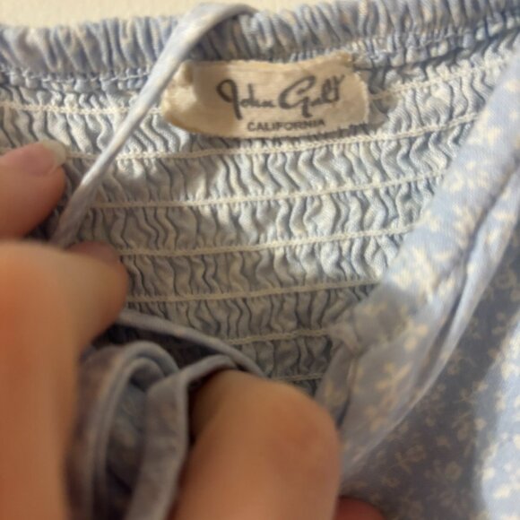 John Galt Blue Floral Tie Front Slip Dress - Picture 3 of 3